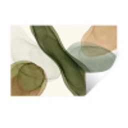 Abstract - Vormen - Modern - Kunst - Groen - Bruin Muursticker klein -3d