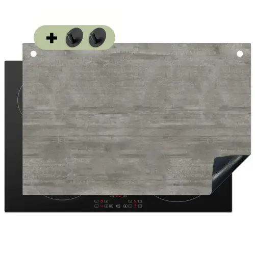 Patroon - Beton - Grijs Inductie beschemer met haakjes klein 777 -3d