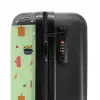 Keukenaccessoires en ingrediënten op lichtgroen NBS - Handbagage koffer - Kinderen Unisex middel -slot