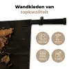 Wereldkaart -  Hout - Mozaïek Wandkleed katoen klein -sfeer2