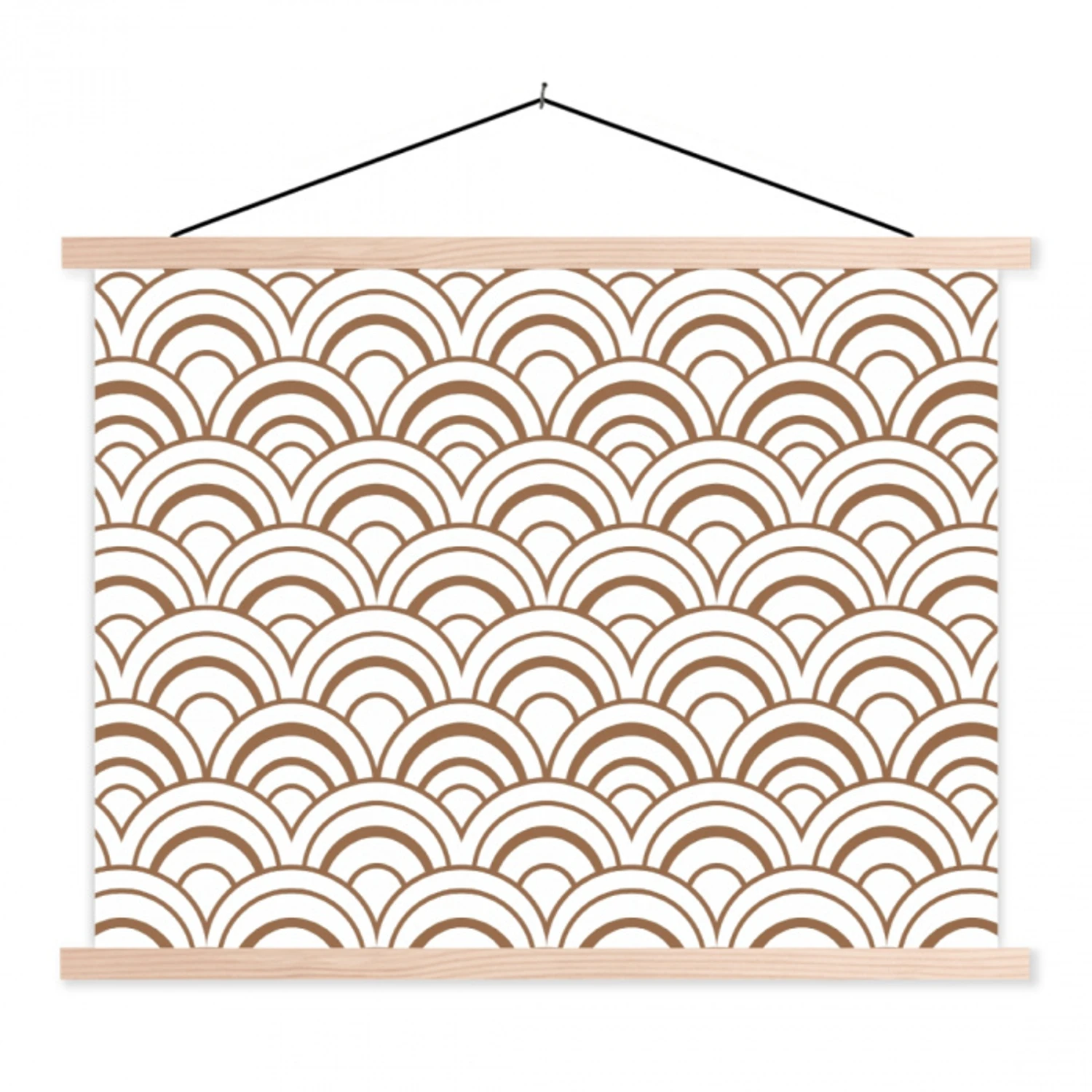 Klassiek - Motief - Terracotta textielposter latten blank klein 122 -3d