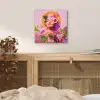 Vrouw - Abstract - Cirkel - Bloemen aluminium wit klein -sfeer3