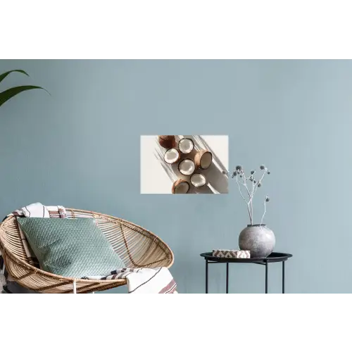 Kokosnoten - Bruin - Shaduw Muursticker klein -plant