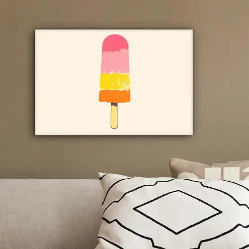 Waterijsje - Retro - Stokje - Roze canvas 2cm klein -sfeer3