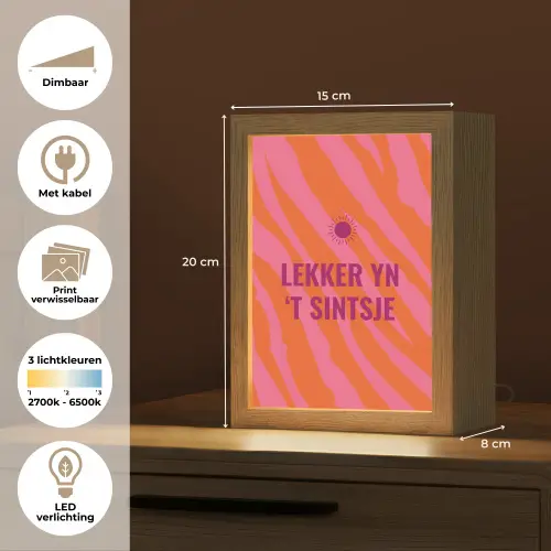 Quote - Zomer - Roze Light Box met kabel (Wandlamp) klein -USP_websiteoverzichtNL