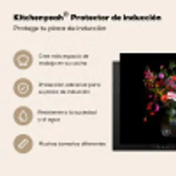 Boeket - Veldbloemen - Vaas Inductie beschermer vinyl 3mm middel -zzsfeer2_SP