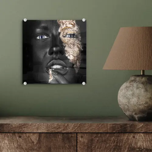 Vrouw - Bladgoud - Zwart - Huid - Luxe plexiglas 5mm klein -sfeer3