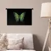 Vlinder - Groen - Diepte Wandkleed katoen klein -sfeer4