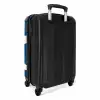 Abstract - Blauwe vormen NBS - Handbagage koffer - Kinderen Unisex middel -achterkant