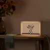 Minimalistisch - Vaas - Bloemen - Bruin Light Box met kabel (Tafellamp) klein -sfeer4