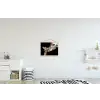 Giraffe - Dieren - Zwart - Portret - Dieren textielposter latten blank klein -kinderkamer