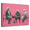 Graffiti - Roze - Street art - Vrouwen Textielframe zwart klein -3d