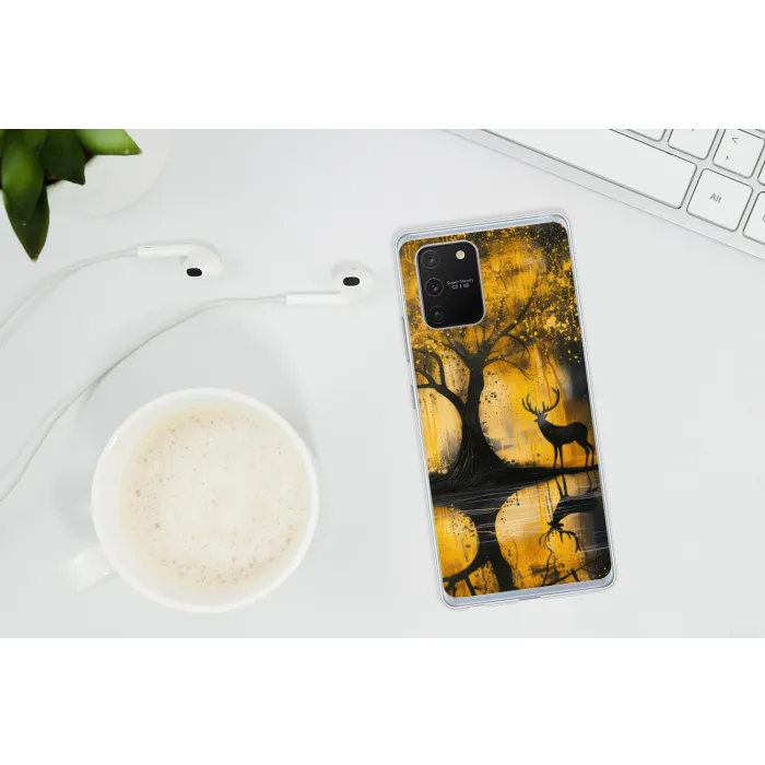 Boom - Verflook - Hert - Natuur - Goud Telefoonhoesje Samsung Galaxy S10 Lite klein -oordopS10Lite