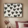 Hartjes - Zwart - Beige Textielframe zwart klein -sfeer1