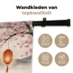 Zon - Japans - Traditioneel Wandkleed katoen middel -sfeer2