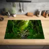 Jungle - Water - Bladeren - Zon - Natuur Inductie beschermer vinyl 3mm klein -sfeer5