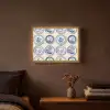 Borden - Bomen - Planten - Blauw Light Box met batterij (Wandlamp) middel 907 -sfeer4