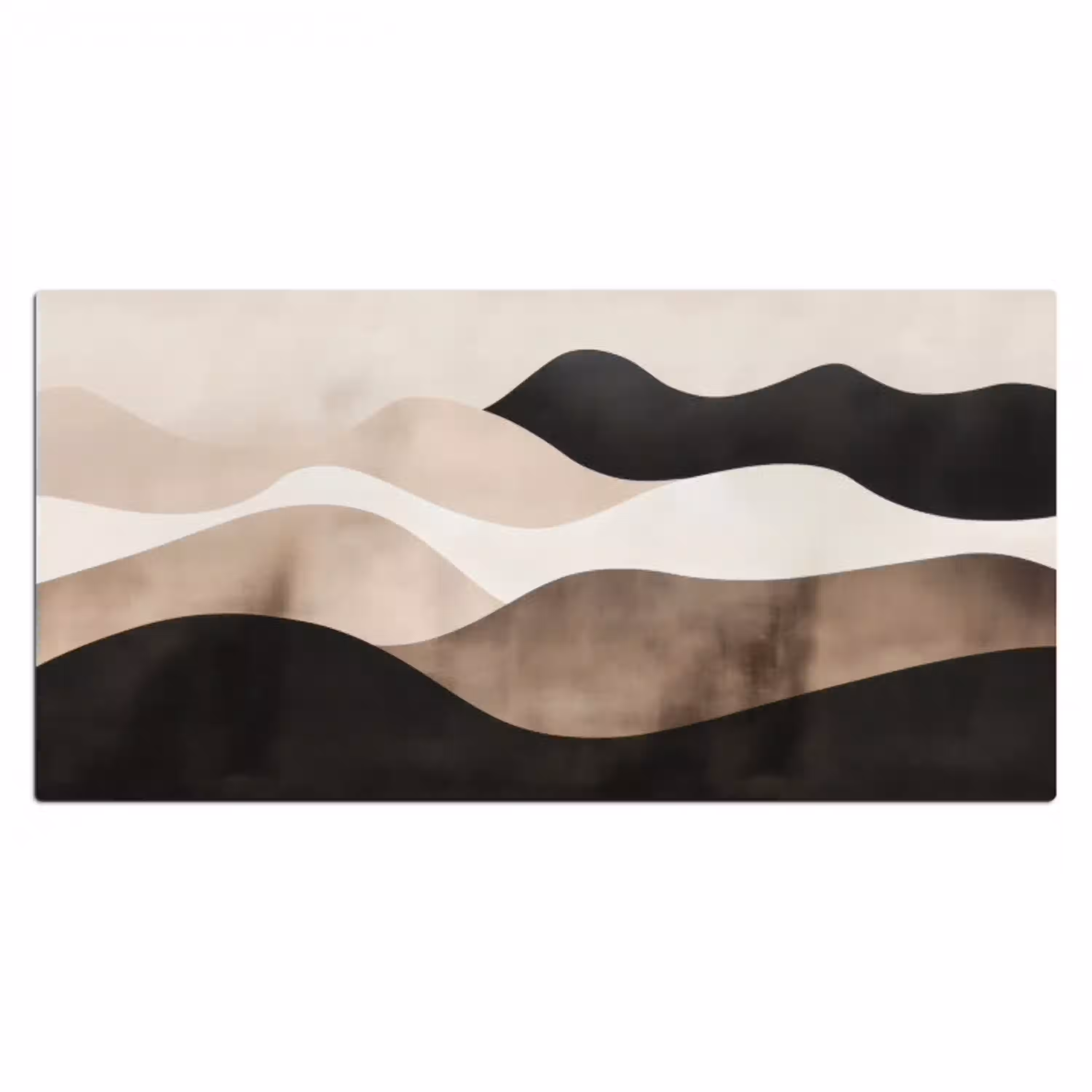 Abstract - Landschap - Golven - Crèmekleur Muismat XXL klein -3d_leeg