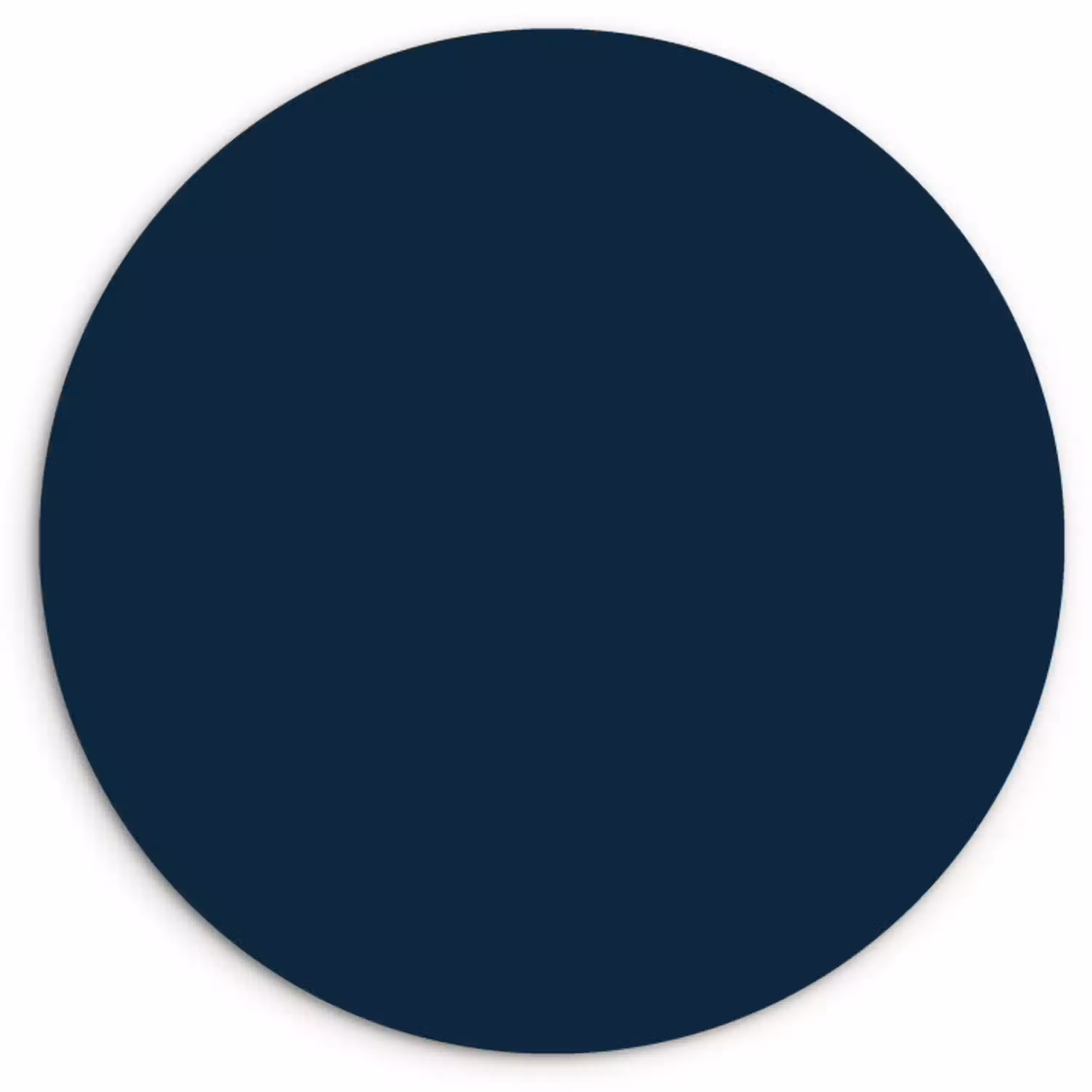 Midnight - Blue - Blauw Wandcirkel kunststof plaat 5mm dik klein 188 -3d