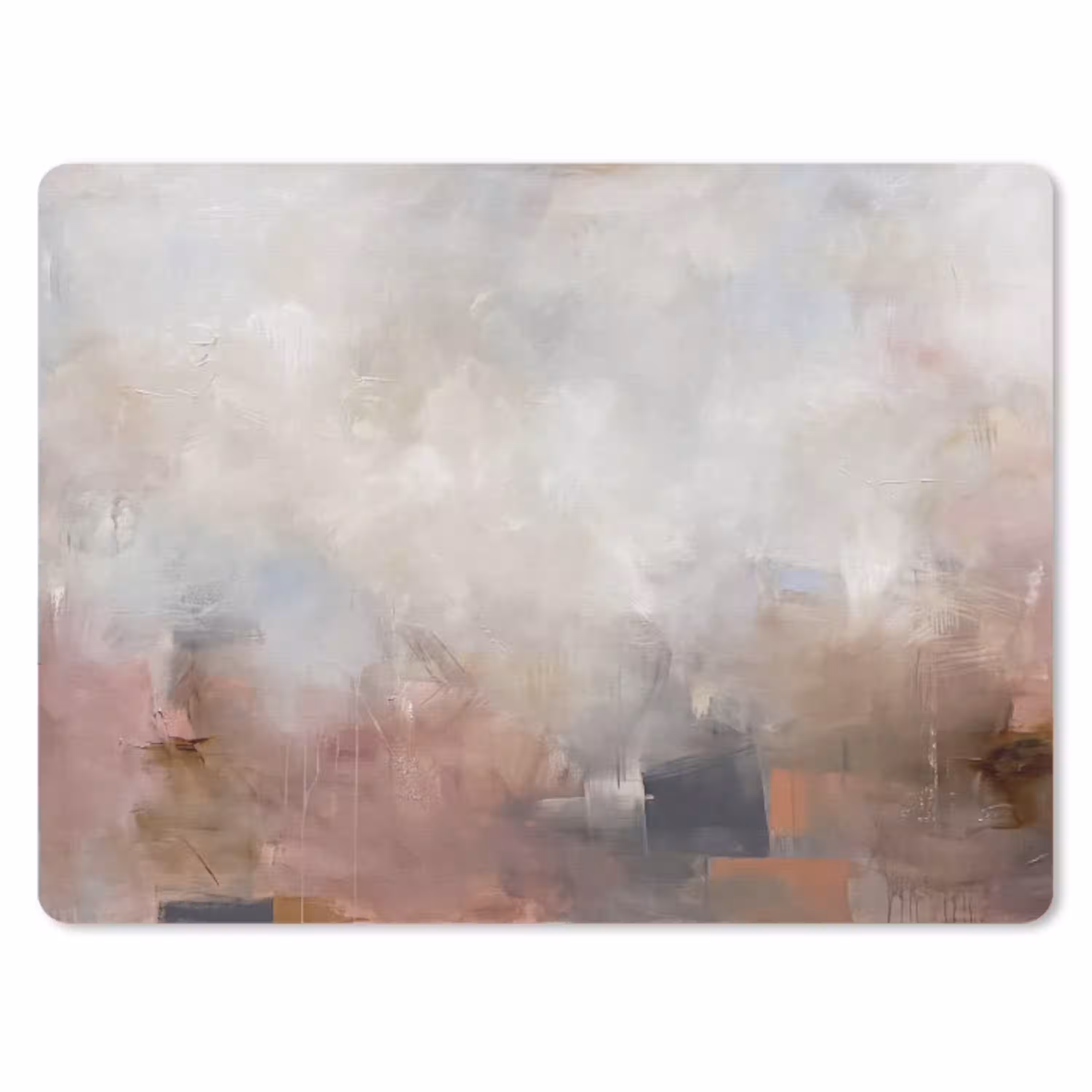 Abstract - Vloeiend - Kunst - Modern - Beige muismat rubber klein -3d