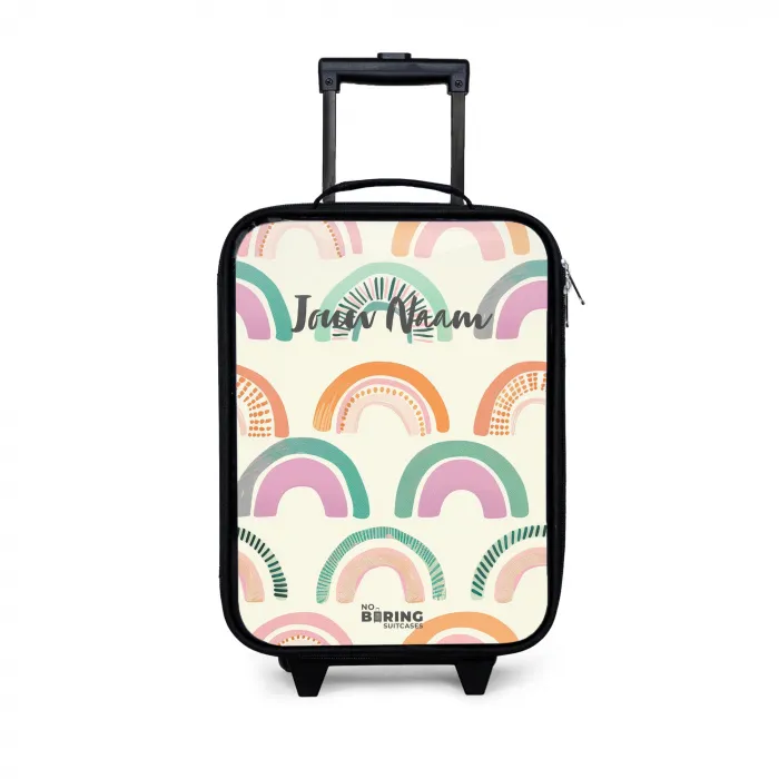Regenbogen Kinderkoffer - Zwart klein -3d