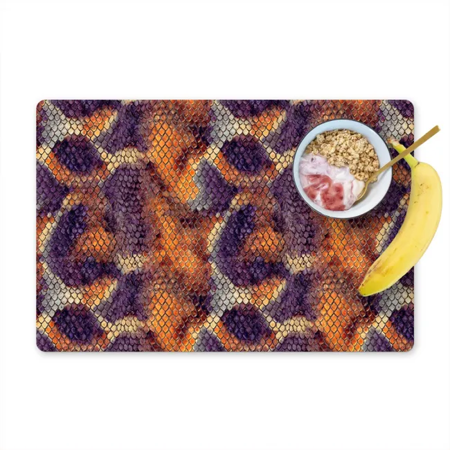 Placemat - 6 stuks - Slang - Schubben - Kleurrijk