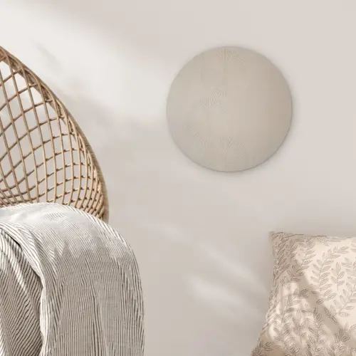 Japandi - Beige - Modern Akoestische PET Vilt - Rond klein -sfeer4