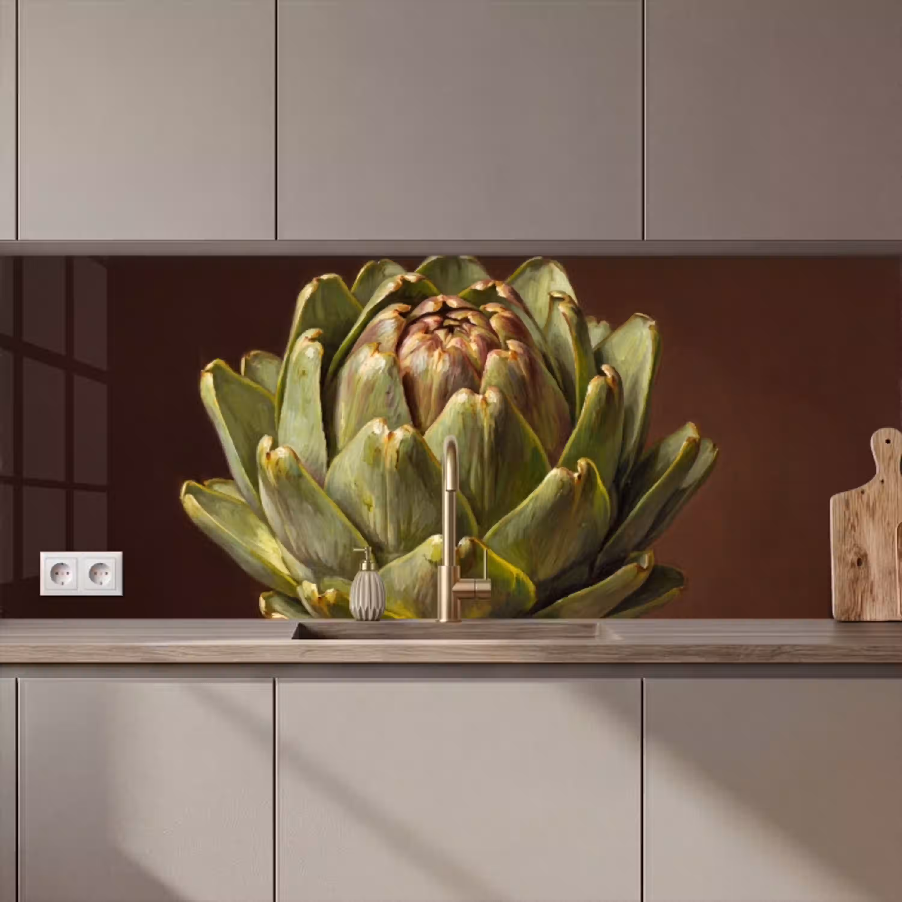 Groente - Artisjok - Groen keuken achterwand 2 middel zz_3dshopping