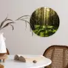 Bomen - Bos - Mos - Planten - Zon - Natuur Wandcirkel kunststof plaat 5mm dik klein -sfeer4