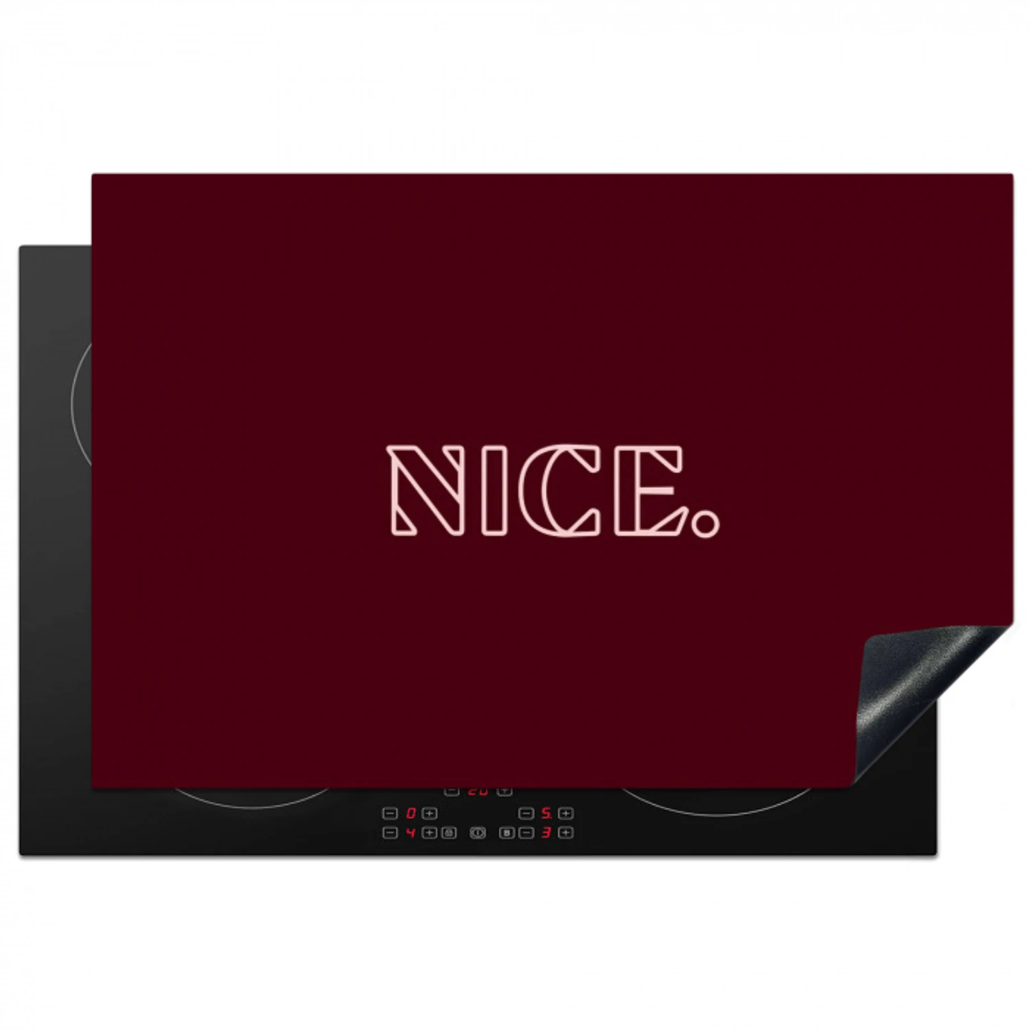 Bordeaux - Nice - minimalistisch Inductie beschermer vinyl 3mm klein -3d