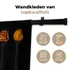 Lepels - Specerijen - Zwart - Kruiden - Rustiek Wandkleed katoen klein -sfeer2