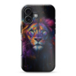 Leeuwenkop - Felgekleurd - Abstract Toughcase MagSafe Apple iPhone 17 klein -3d