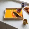Papaja - Oranje - Topisch Dienblad Rechthoek middel -sfeer2