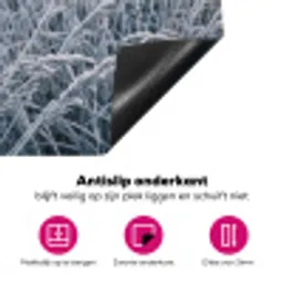Rijp - Gras - Kristallen - Winter - Minimalistisch Inductie beschermer vinyl 3mm klein -wsfeer4_website