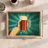 Bierglas - Schuim - Retro - Groen Dienblad Rechthoek middel -USP_Formaat