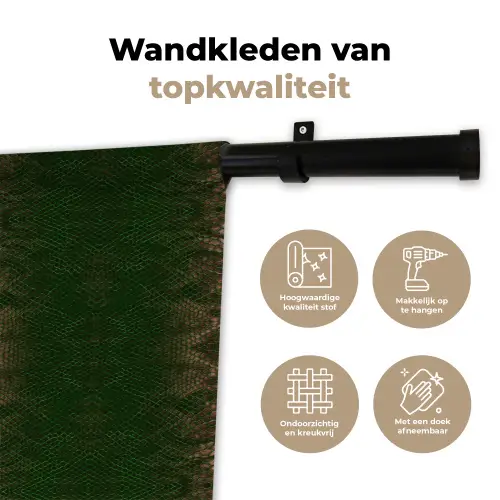 Slang - Boa - Groen - Bruin Wandkleed katoen klein 269 -sfeer2