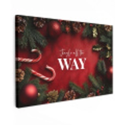 Kerst - Quote - Rood - Kerstballen canvas 2cm klein -z3d