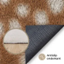 Hert - Vacht - Bruin Vloerkleed Rechthoek klein 1091 -uniquesellingpoint_antislip_NL_DE