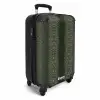 Grijs groene slangenhuid met symmetrische schubstructuur NBS - Handbagage koffer - Kinderen Unisex middel -productfoto_3d