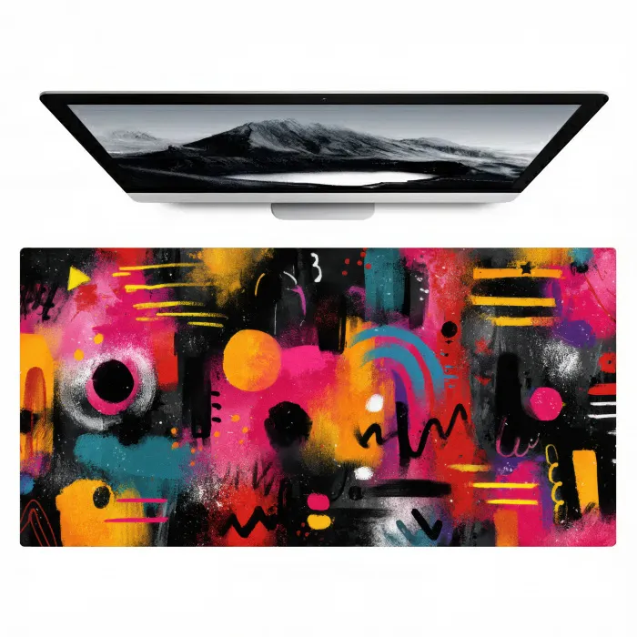 Kleurvlakken - Vormen - Kleurrijk - Abstract Muismat XXL klein -zzz3d
