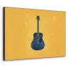 Gitaar - Akoestisch - Geel - Minimalistisch Textielframe zwart klein -3d