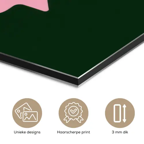 Tekstwolk - BLAH BLAH BLAH - Roze aluminium wit klein -closeup_NL
