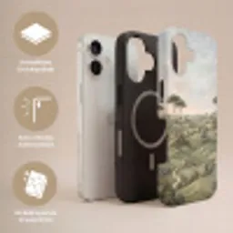 Landschap - Heuvels - Zandpad - Groen Toughcase MagSafe Apple iPhone 17 klein -USP_Lagen_DE