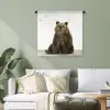 Bruine beer - Dieren - Beer - Schattig - Jongens - Meisjes Wandkleed katoen klein -sfeer7