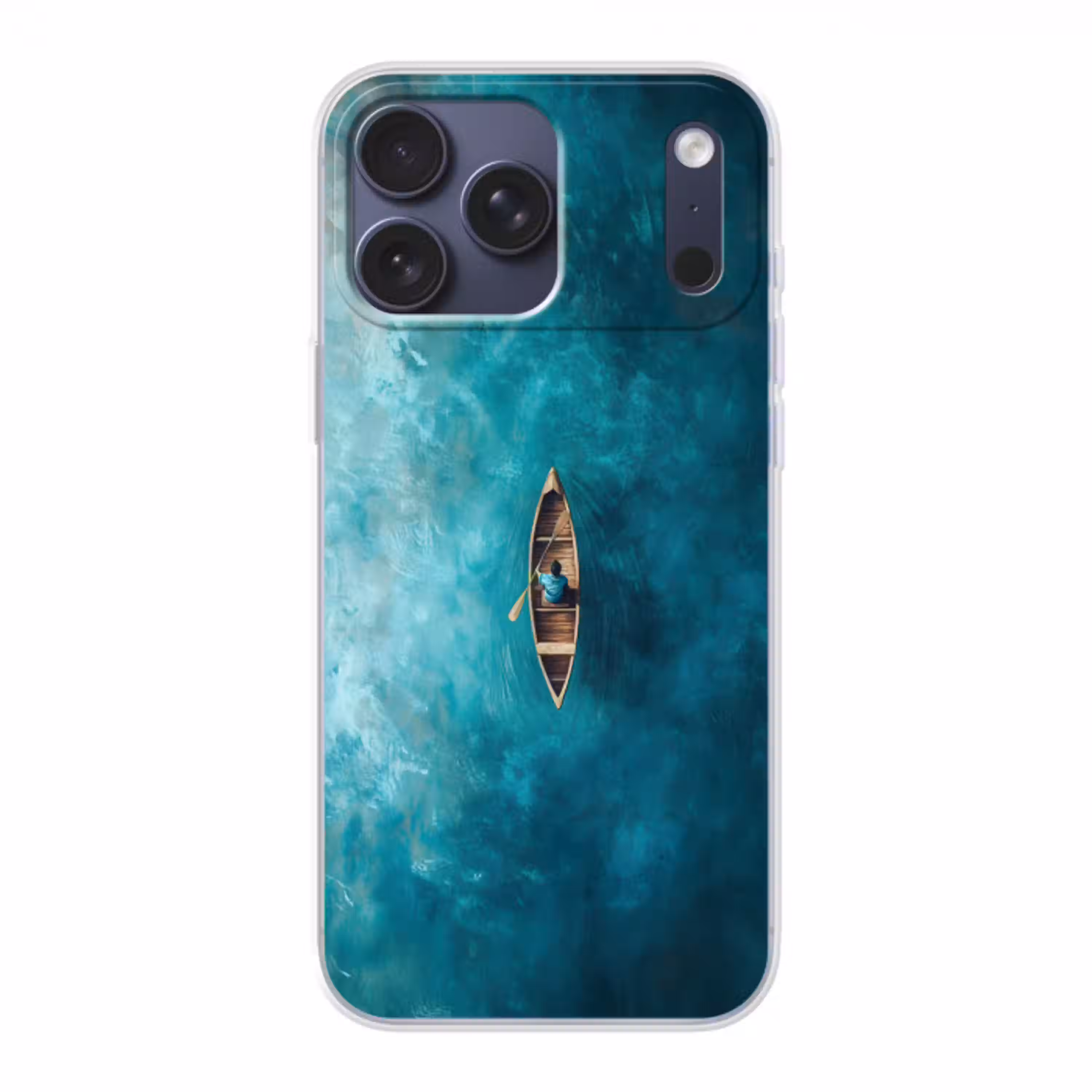 Bootje - Water - Blauw Telefoonhoesje iPhone 17 Pro Max klein -3d
