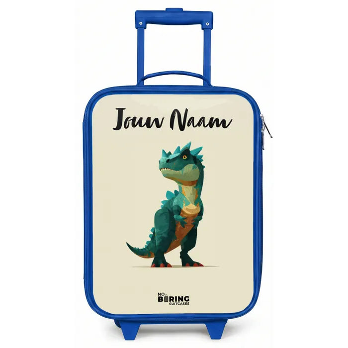 Dino - Dier - Groen Kinderkoffer - Blauw klein -zz3dotto