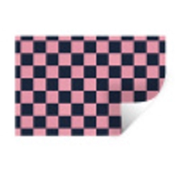 Traditioneel - Patroon - Blauw - Roze Muursticker klein 286 -3d