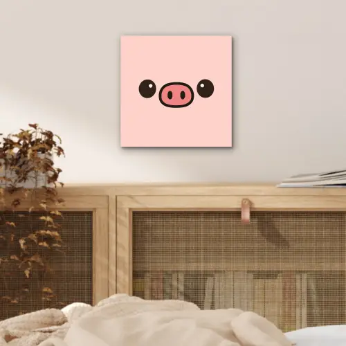 Varken - Roze - Minimalistisch aluminium wit klein -sfeer3