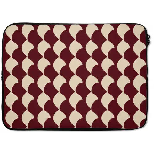Rood - Tegelpatroon - Crème laptophoes neopreen klein 279 -zkaufland3dotto