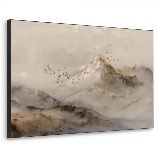 Art frame - Berglandschap - Mist  - Penseelstreken